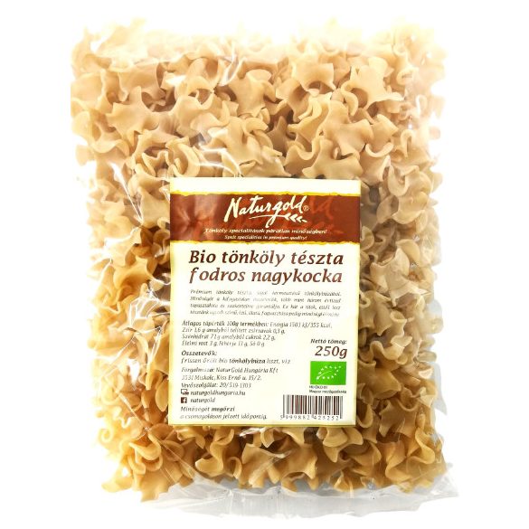 Bio Tönköly tészta -Fodros nagykocka (NG)