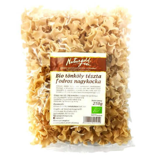Bio Tönköly tészta -Fodros nagykocka (NG)