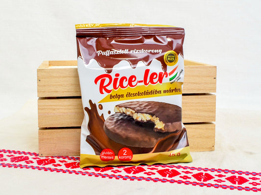 Nagykun Rice-ler mártott rizskorong -étcsokis -45g